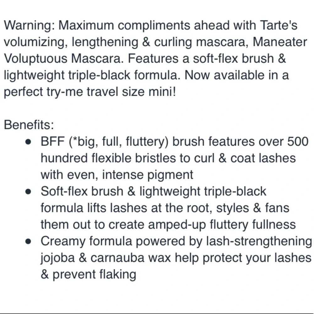 Tarte Maneater Voluptuous Mascara